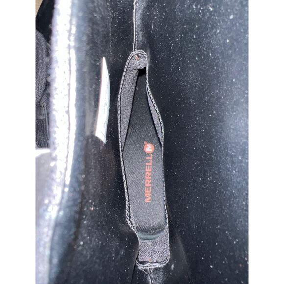 Merrell Adaline Black Canvas Leather Mid Calf Slouch Boots Size 7.5 - Picture 8 of 8